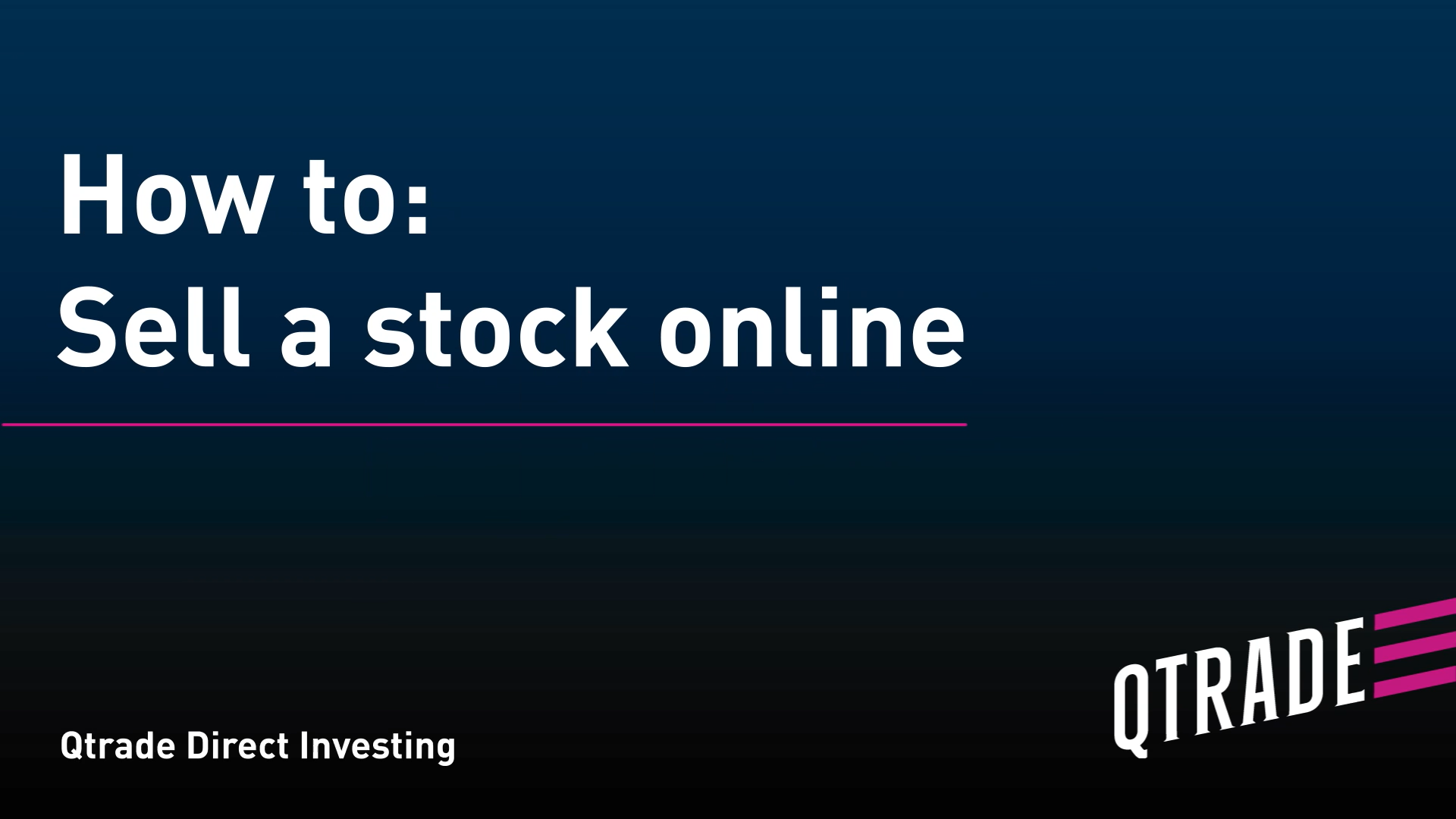 How to sell a stock online